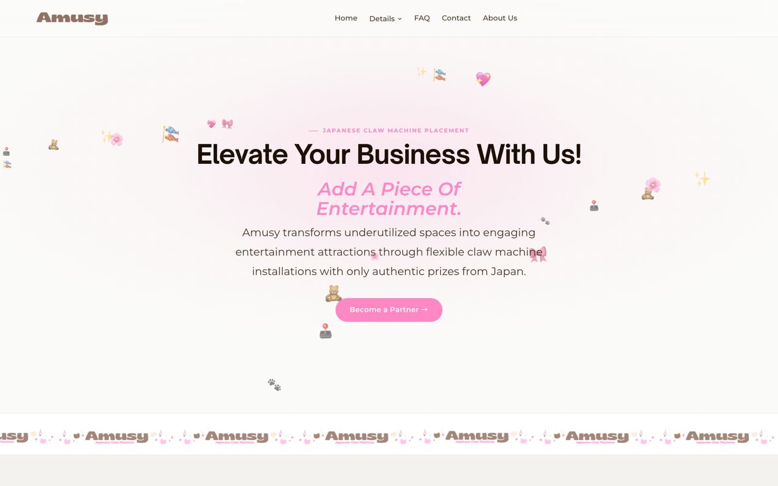 Amusy Entertainment — Claw machines that earn their space