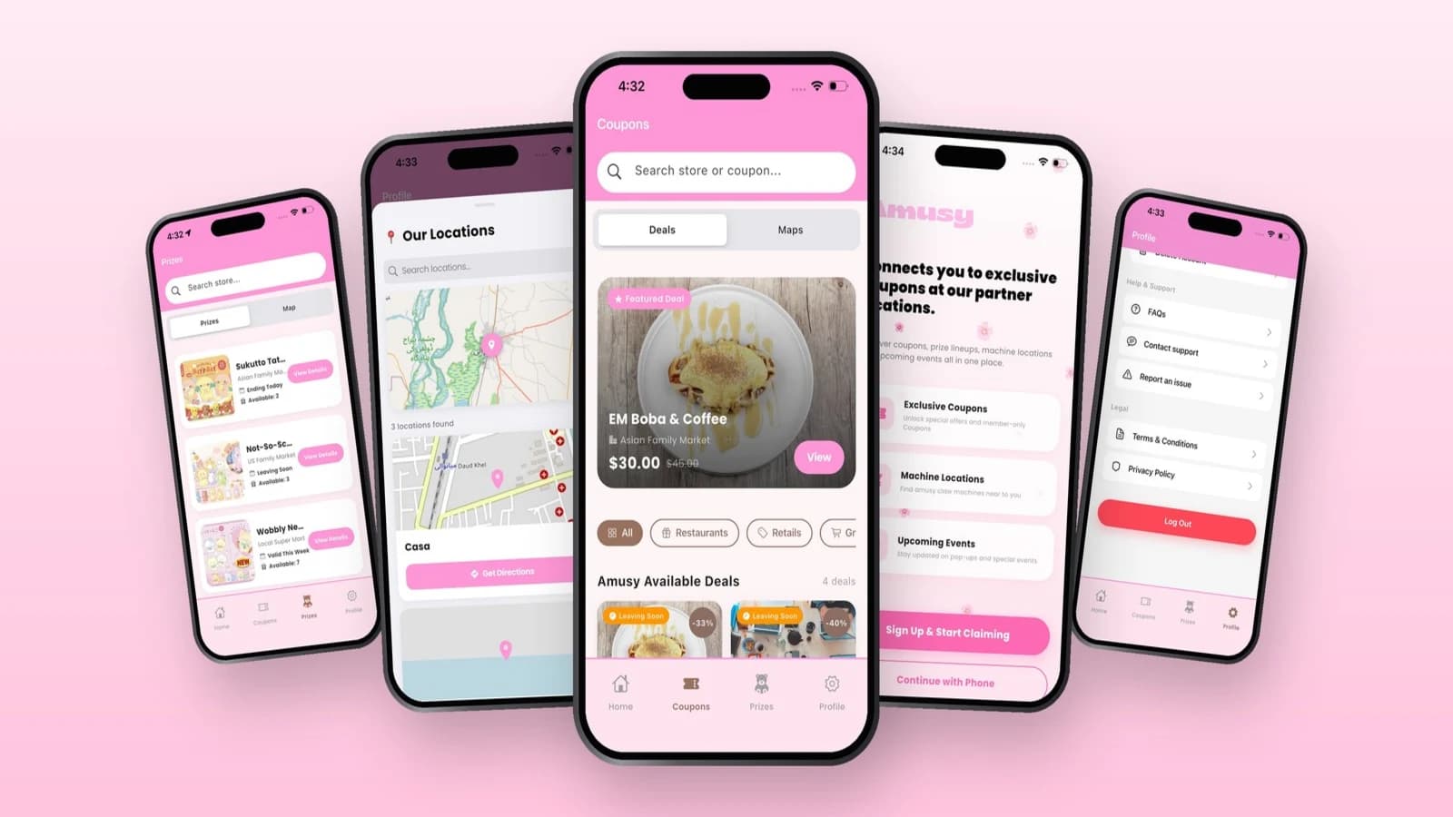 Amusy — Rewards & coupons platform