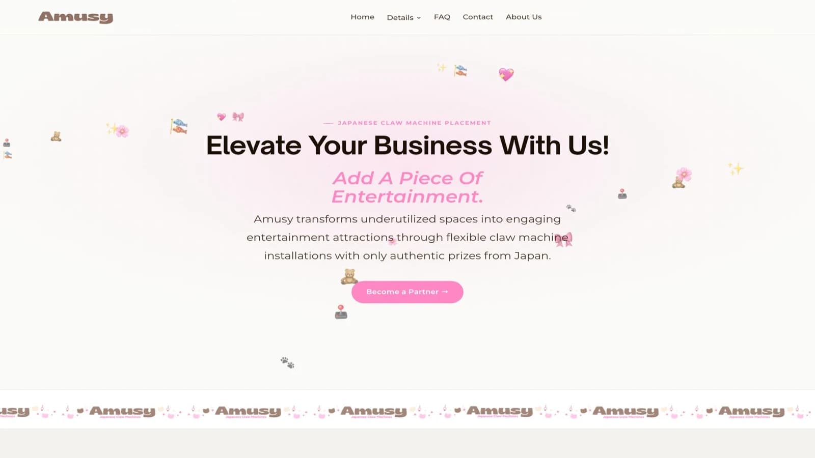 Amusy Entertainment — Claw machines that earn their space