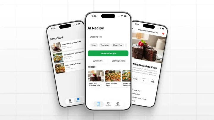 AI Recipe App — Recipes made from a few words or a photo