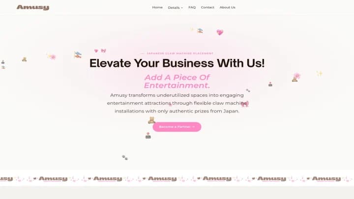 Amusy Entertainment — Claw machines that earn their space