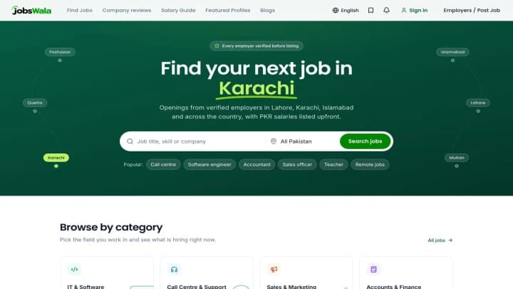 JobsWala — Verified jobs across Pakistan